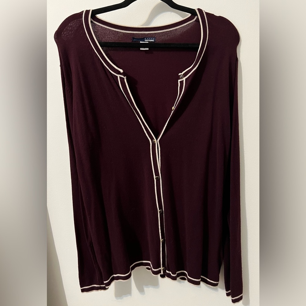 Burgundy Cardigan